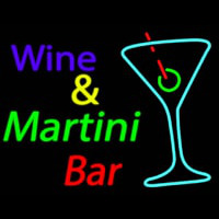 Wine and Martini Bar Real Neon Glass Tube Enseigne Néon
