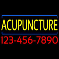 Yellow Acupuncture With Phone Number Enseigne Néon