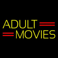 Yellow Adult Movies Enseigne Néon