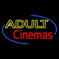 Yellow Adult Red Cinemas Enseigne Néon