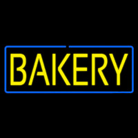 Yellow Bakery With Blue Border Enseigne Néon