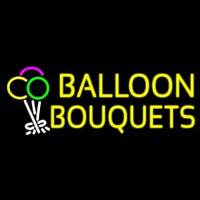 Yellow Balloon Bouquets Enseigne Néon