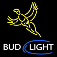 Yellow Busch Light Pheasant Beer Sign Enseigne Néon