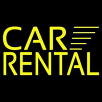 Yellow Car Rental Enseigne Néon