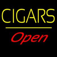 Yellow Cigars Open Line Enseigne Néon