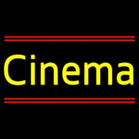 Yellow Cinema Cursive Enseigne Néon