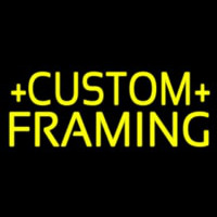 Yellow Custom Framing Enseigne Néon