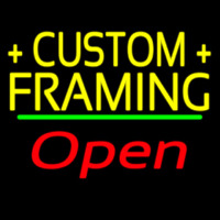 Yellow Custom Framing Open 2 Enseigne Néon