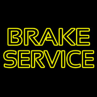 Yellow Double Stroke Brake Service Enseigne Néon