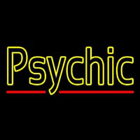 Yellow Double Stroke Psychic Enseigne Néon