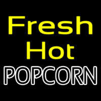 Yellow Fresh Hot White Popcorn Enseigne Néon