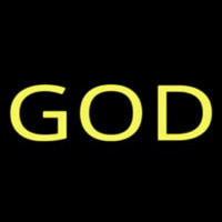 Yellow God Block Enseigne Néon