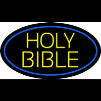 Yellow Holy Bible Enseigne Néon