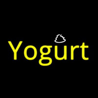 Yellow Horizontal Yogurt Enseigne Néon