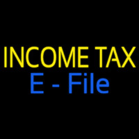 Yellow Income Ta  E File Enseigne Néon