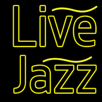 Yellow Live Jazz Enseigne Néon