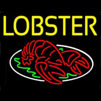 Yellow Lobster Enseigne Néon