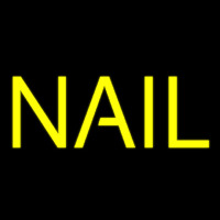 Yellow Nail Block Enseigne Néon