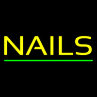 Yellow Nails Enseigne Néon