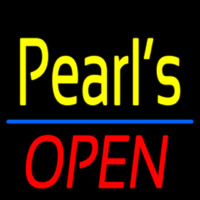 Yellow Pearls Open Enseigne Néon