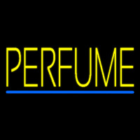 Yellow Perfume Blue Line Enseigne Néon