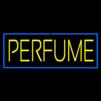 Yellow Perfume With Blue Border Enseigne Néon