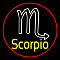 Yellow Scorpio Zodiac Red Border Enseigne Néon