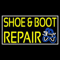 Yellow Shoe And Boot Repair Enseigne Néon