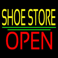 Yellow Shoe Store Open Enseigne Néon