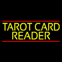 Yellow Tarot Card Reader Block Enseigne Néon