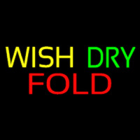 Yellow Wash Dry Fold Enseigne Néon