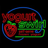 Yogurt Swirl Self Serve Frozen Yogurt Enseigne Néon