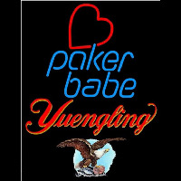 Yuengling Poker Girl Heart Babe Beer Sign Enseigne Néon