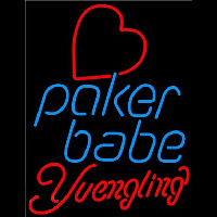 Yuengling Poker Girl Heart Babe Beer Sign Enseigne Néon
