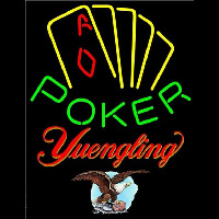 Yuengling Poker Yellow Beer Sign Enseigne Néon