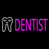 Pink Dentist Logo Enseigne Néon