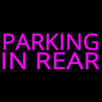 Pink Parking In Rear Enseigne Néon