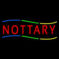 Multi Colored Notary Enseigne Néon