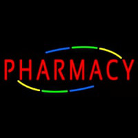 Multi Colored Deco Style Pharmacy Enseigne Néon