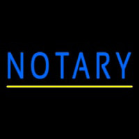 Blue Notary Yellow Line Enseigne Néon