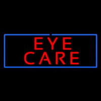 Red Eye Care Blue Border Enseigne Néon