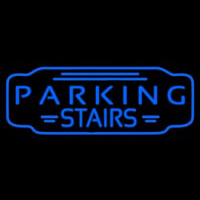 Blue Parking Stairs Enseigne Néon