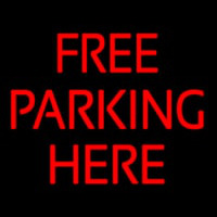 Red Free Parking Enseigne Néon