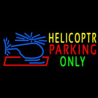 Blue Helicopter Parking Only Enseigne Néon