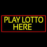 Yellow Play Lotto Here Enseigne Néon