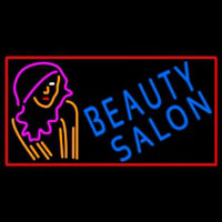 Beauty Salon With Girl Enseigne Néon