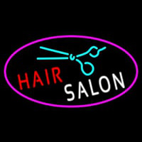 Blue Hair Salon Logo Enseigne Néon