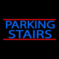 Blue Parking Stairs Enseigne Néon
