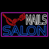 Double Stroke Nail Salon Logo Enseigne Néon