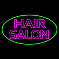Double Stroke Pink Hair Salon Enseigne Néon
